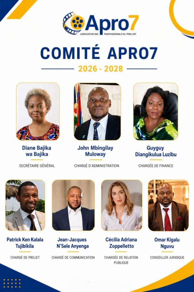 Cinéma en RDC : Nouveau comité APRO7 investi pour 2026-2028