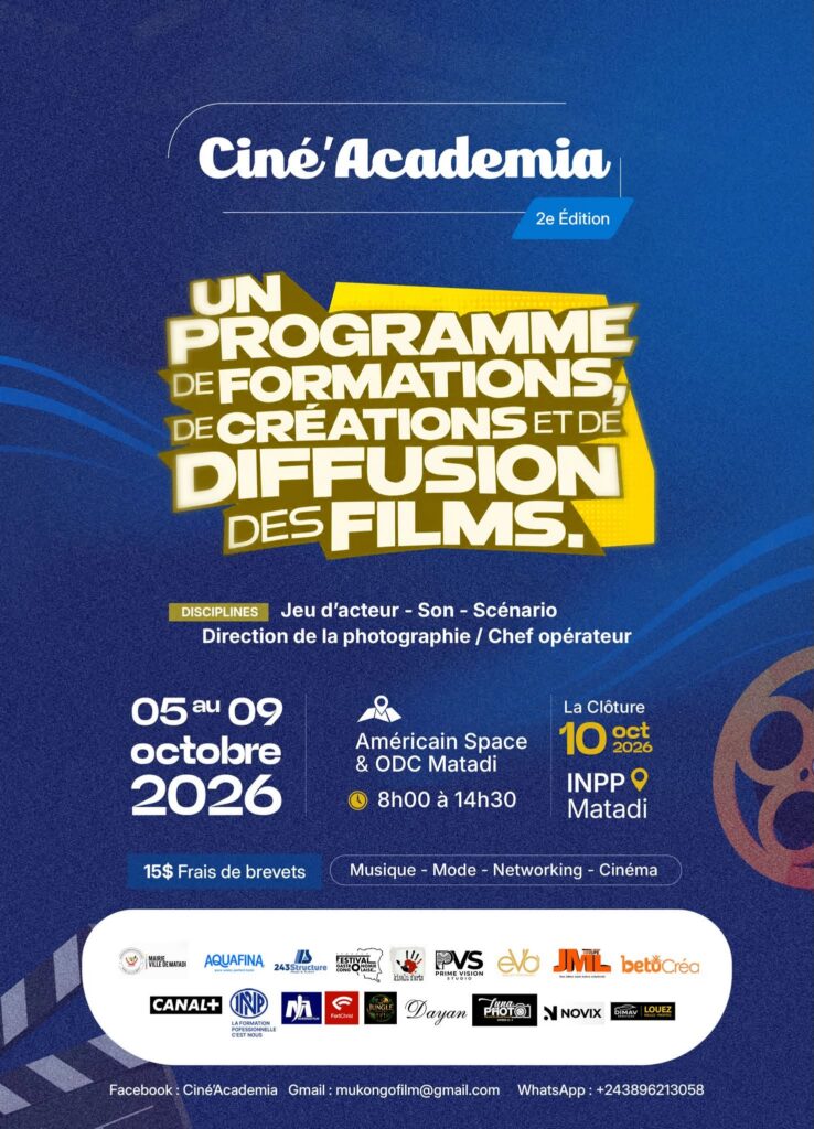 CINÉ’ACADEMIA 2026 : 2e édition des formations cinéma à Matadi